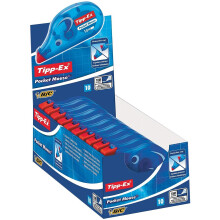 Bic Tipp-Ex Pocket Mouse Correction Tapes, Box of 10 - with 10M-Long of Extra Tear-Resistant Plastic Tape, White