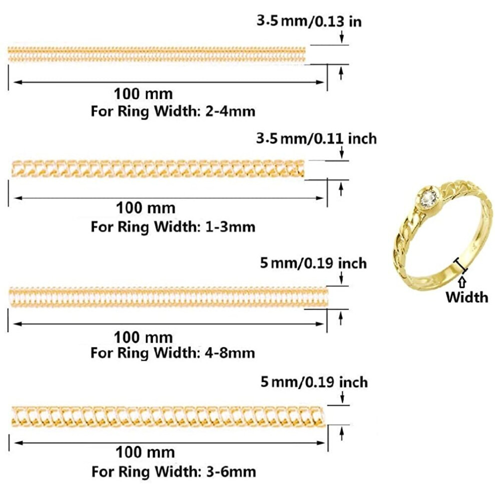 Amazon.com: Ring Size Adjuster for Loose Rings,12 Pack-4 Sizes Invisible  Transparent Silicone Guards Clip Jewelry Fitter Resizer,Fit Almost Any Ring  for Women and Men : Arts, Crafts & Sewing