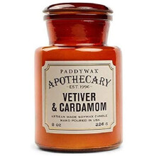 Paddywax Candles Apothecary Collection Jar Candle, 8-Ounce, Vetiver and Cardamom