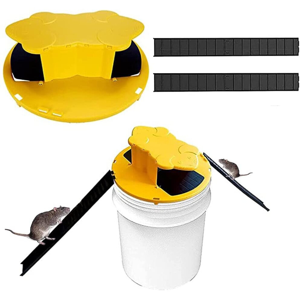 Z&K Mouse Traps,Reusable Third-generation Rat Trap Flip Slide Bucket Lid,Auto Reset N Type Barrel Cover Flip MouseTrap,Double...-image-OPC-P8YQ7S8-NEW