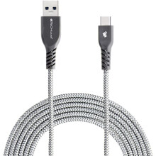 TECHGEAR Extra Long [2M] STRONG High Durability Braided USB C Charging & Data Sync Cable Compatible with Samsung Tab S6 Lite, Tab A7 10.4, Tab A 10.1"