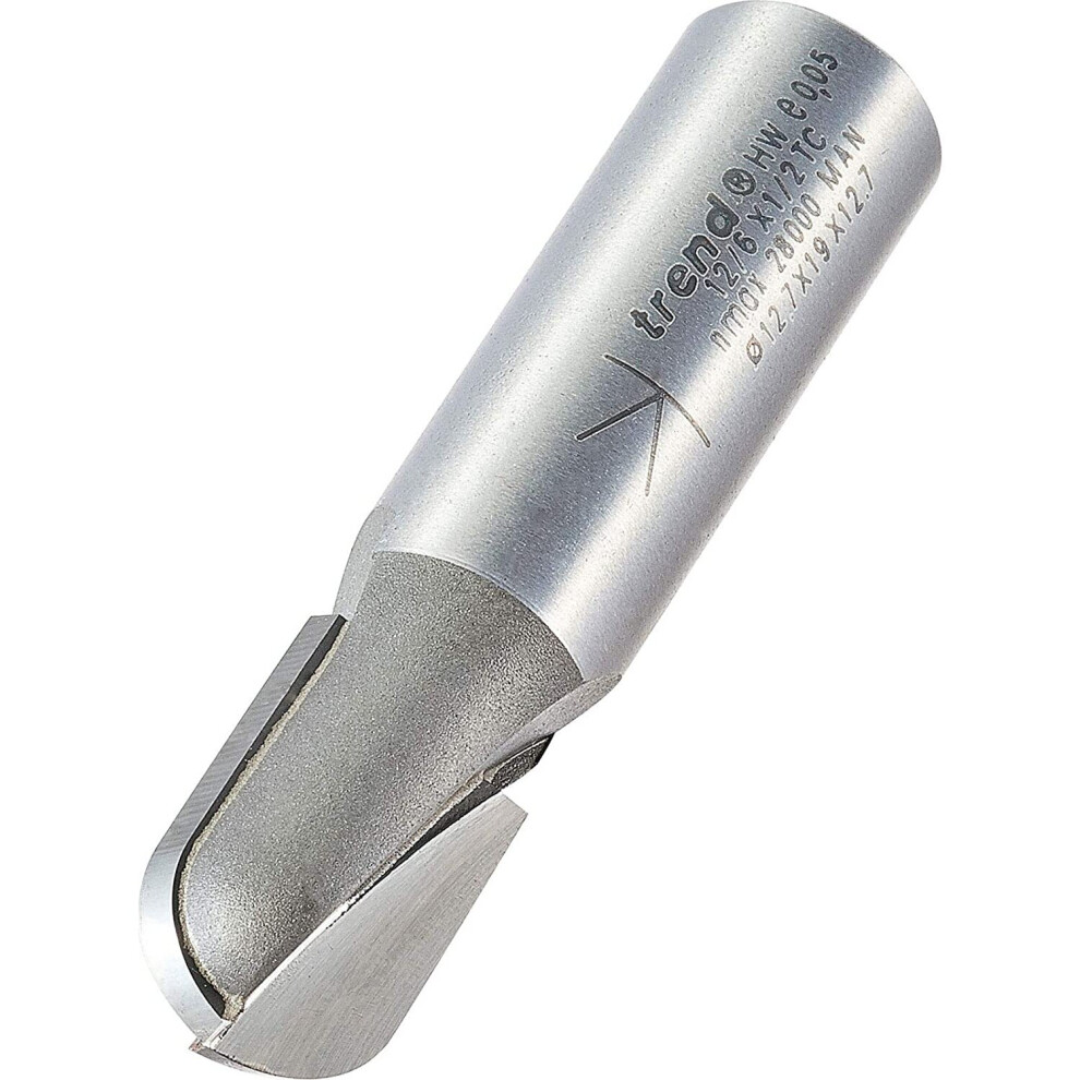 Trend 12/6X1/2Tc Professional 1/2" Shank Router Cutter Bit-12/6X1/4Tc-Diameter 12.7Mm Cutting Length 19Mm Radius 6.3Mm Tungsten Carbide Tipped