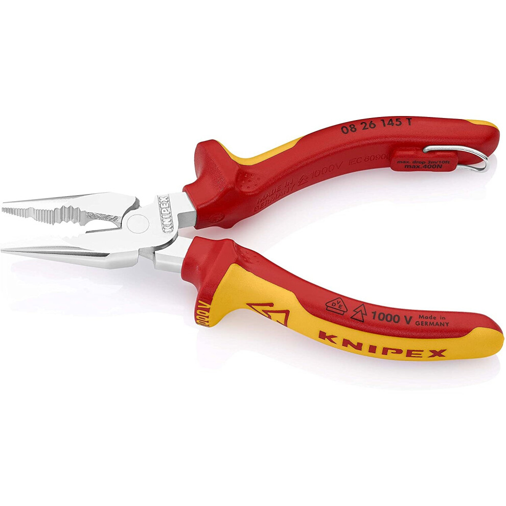 KNIPEX Needle-Nose Combination Pliers 1000V-insulated (145 mm) 08 26 145 T