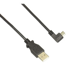 StarTech.com 1m 3 ft Micro-USB Charge-and-Sync Cable - Left-Angle Micro-USB - M/M - USB to Micro USB Charging Cable - 30/24 AWG (USBAUB1MLA)