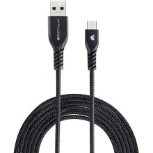 TECHGEAR Extra Long 2m / 6.5 Ft STRONG High Durability Braided USB C Charging & Data Sync Cable for USB Type-C Devices Compatible with Apple iPad Pro