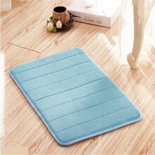 (SkyBlue, 40x120cm/15.7*47.2in) Absorbent Soft Memory Foam Bath Bathroom Bedroom Floor Mat Shower Rug Non-slip