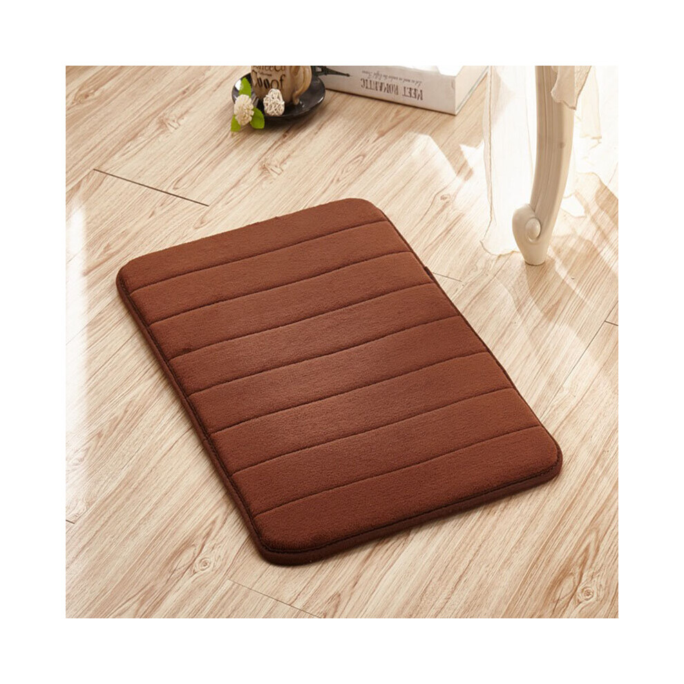 (Coffee, 50*80cm/19.7*31.5in) Absorbent Soft Memory Foam Bath Bathroom Bedroom Floor Mat Shower Rug Non-slip-image-OPC-P8YQDSW-NEW