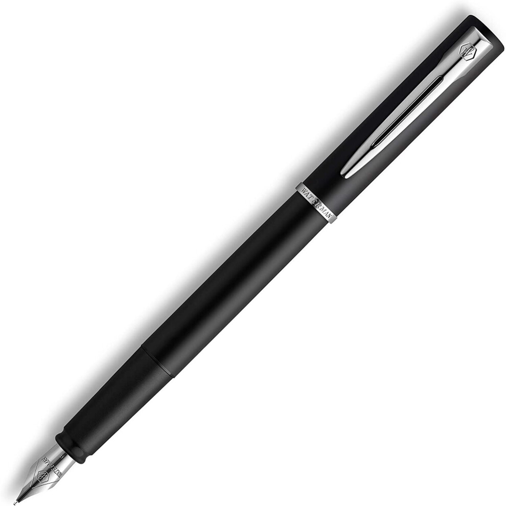 Waterman Allure Fountain Pen | Lacquer | Fine Nib | Ink | Gift Box Black/Blue