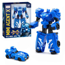 (Blue) Miniforce X Lucybot Lucy Bot Ranger Transformer Machine Car Robot Toy