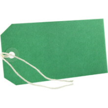 Q-Connect KF01624 Strung Tag 120x60mm - Green (Pack of 1000)
