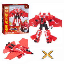 (Red) Miniforce X Lucybot Lucy Bot Ranger Transformer Machine Car Robot Toy