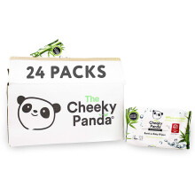 The Cheeky Panda, Bamboo Baby Wipes,White, Unscented,64 Counts (Pack of 24)