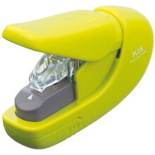 PLUS Japan, Staple-Free Stapler Green, 5 sheet capacity, 1 piece pack (1 x 1 stapler)