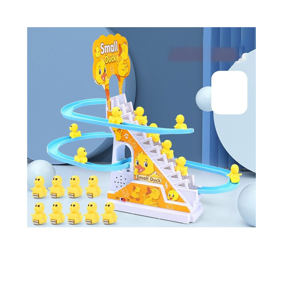 (9 Ducks) Children's Little Duck Slide Educational Toy Little Duck Climbing Stairs Yellow
