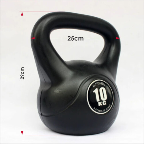 (10Kg Kettlebell) Vinyl Fitness Kettlebell WeightWeight Lifting Training Set 2-24kg For Gym & Home
