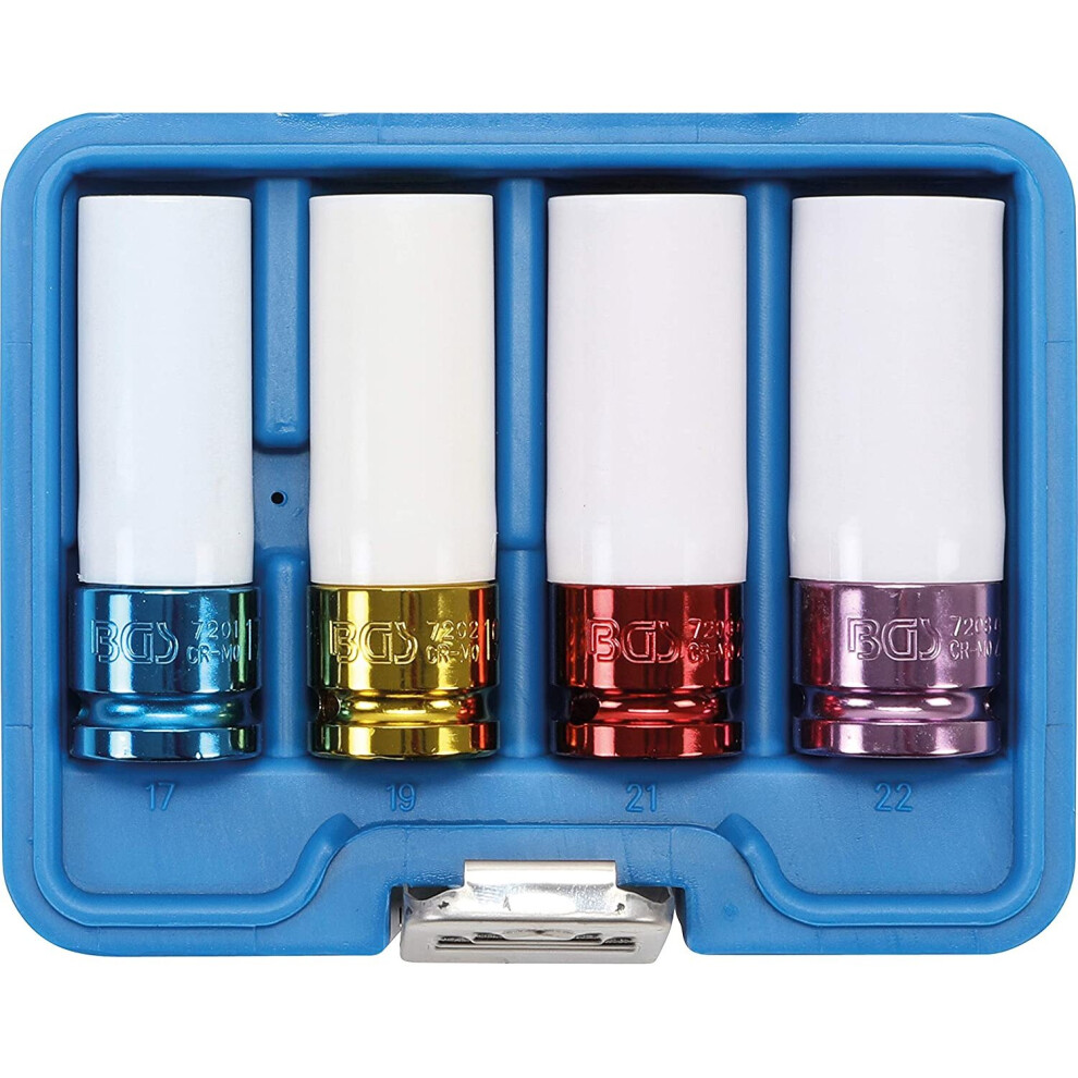 Bgs 9847 | Protective Impact Socket Set | 12.5 Mm (1/2") Drive | 17 / 19 / 21 /22 Mm | 4 Pcs. 4026947098470