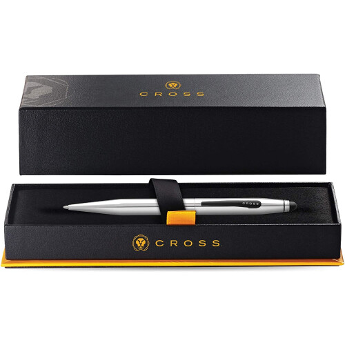 Cross CROSS Tech2 Chrome Ballpoint Pen with Stylus incl. Premium Gift Box – Refillable Medium Ballpen 2