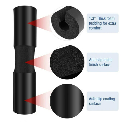 (Red) Barbell Pad Weight Lifting Squat Bar Padding Foam 2