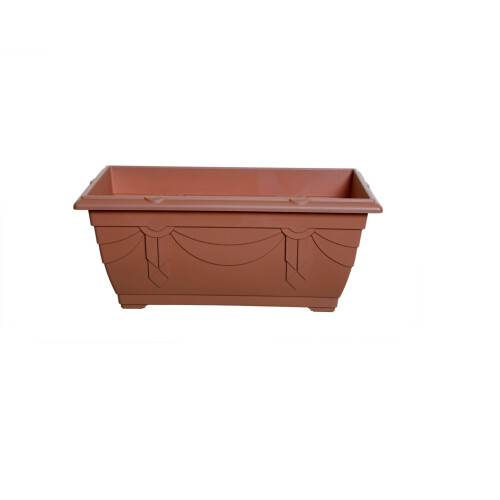 6 Venetian Window Box Trough Planters Small 40cm Terracotta Colour 1