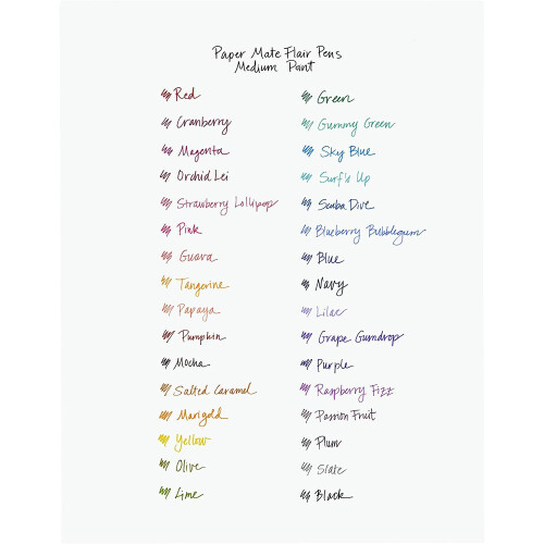 Paper Mate Paper Mate Flair Felt Tip Pens, Medium Point (0.7mm), Candy POP & Assorted Colours, 16 Count 2