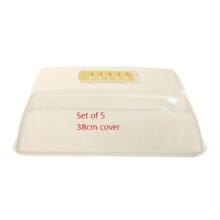 Whitefurze Set of 5 Strong Plastic Vented Propagator Cover Lid Medium - 38cm