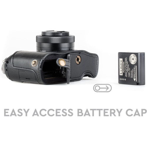 MegaGear MegaGear Ever Ready Leather Camera Half Case compatible with Panasonic Lumix DMC-GX80 1