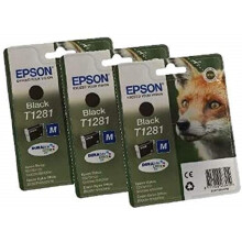 Epson T1281 Original Ink Cartridge, Black (Pack of 3), Genuine, Amazon Dash Replenishment Ready