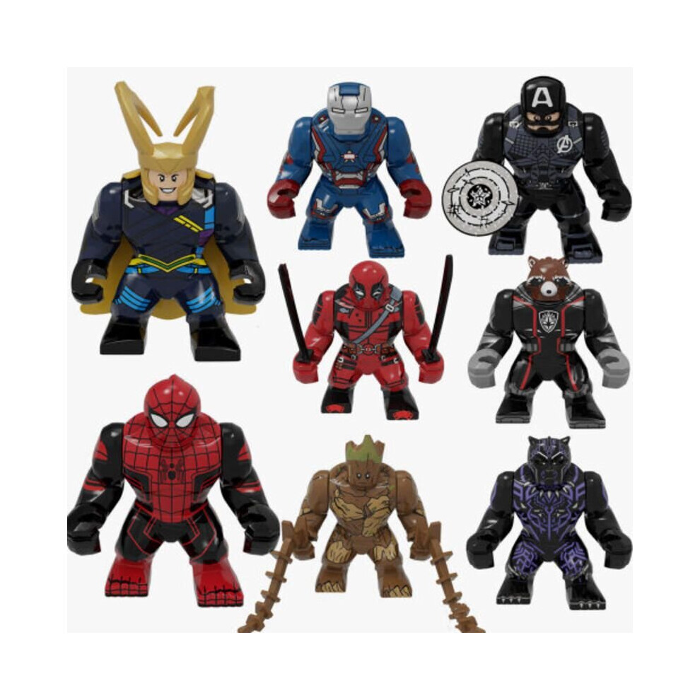 Marvel Superheroes Iron Man Loki Groot Building Blocks Big Figures