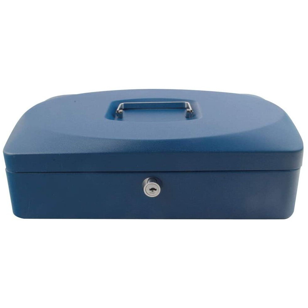 Q-Connect KF02625 Cash Box 12-inch - Blue