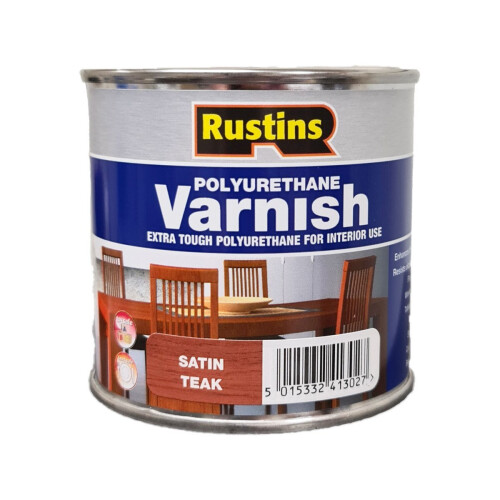 Rustins RUSTINS WOOD VARNISH SATIN TEAK - 500ML