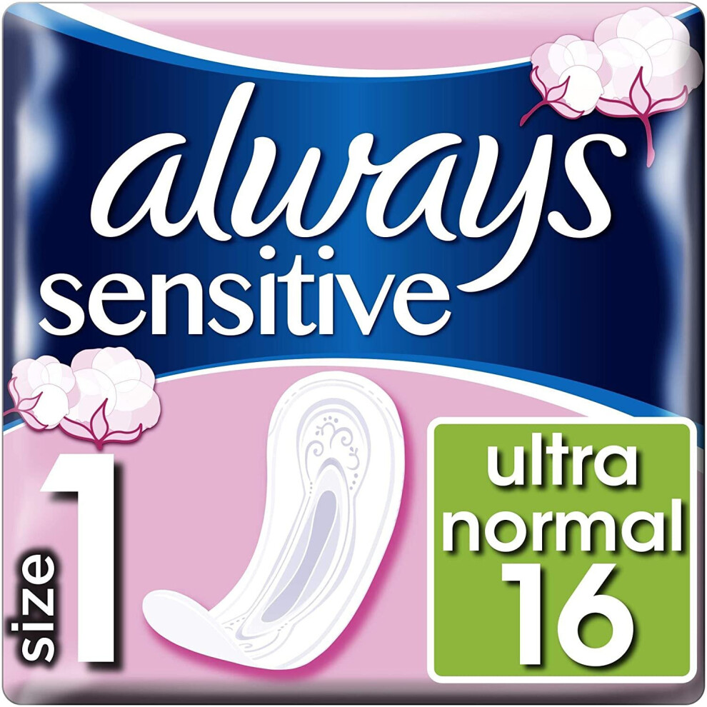 Always Ultra Sensitive Normal Sanitary Pads Size 1 Pack of 8 x 16