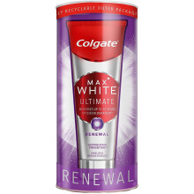 Colgate Max White Ultimate Renewal Toothpaste 75 ml, Teeth Whitening and Lasting Stain Prevention Fluoride Toothpaste, Pack of 1