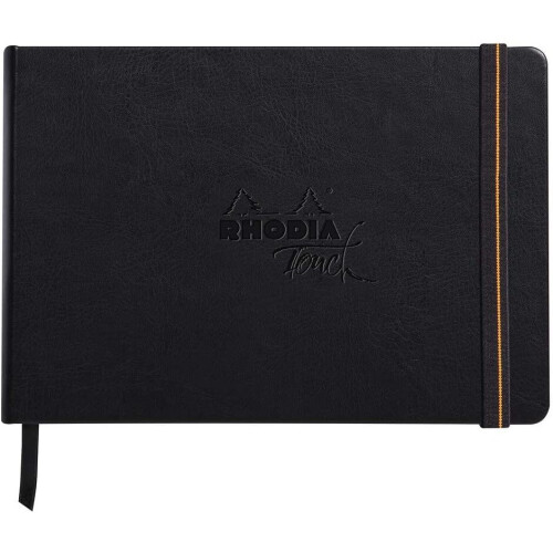 Rhodia Touch Leatherette Hardback Calligrapher Book, A5, Landscape, Plain, 32 Sheets 1