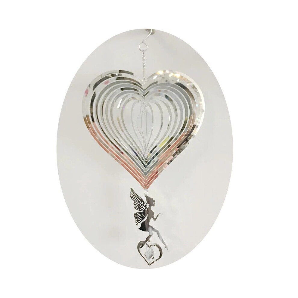 (20*41 CM) 3D Rotating Foreign Trade Fairy Love Wind Chimes Garden Gardening Hanging Decorative Wind Chimes