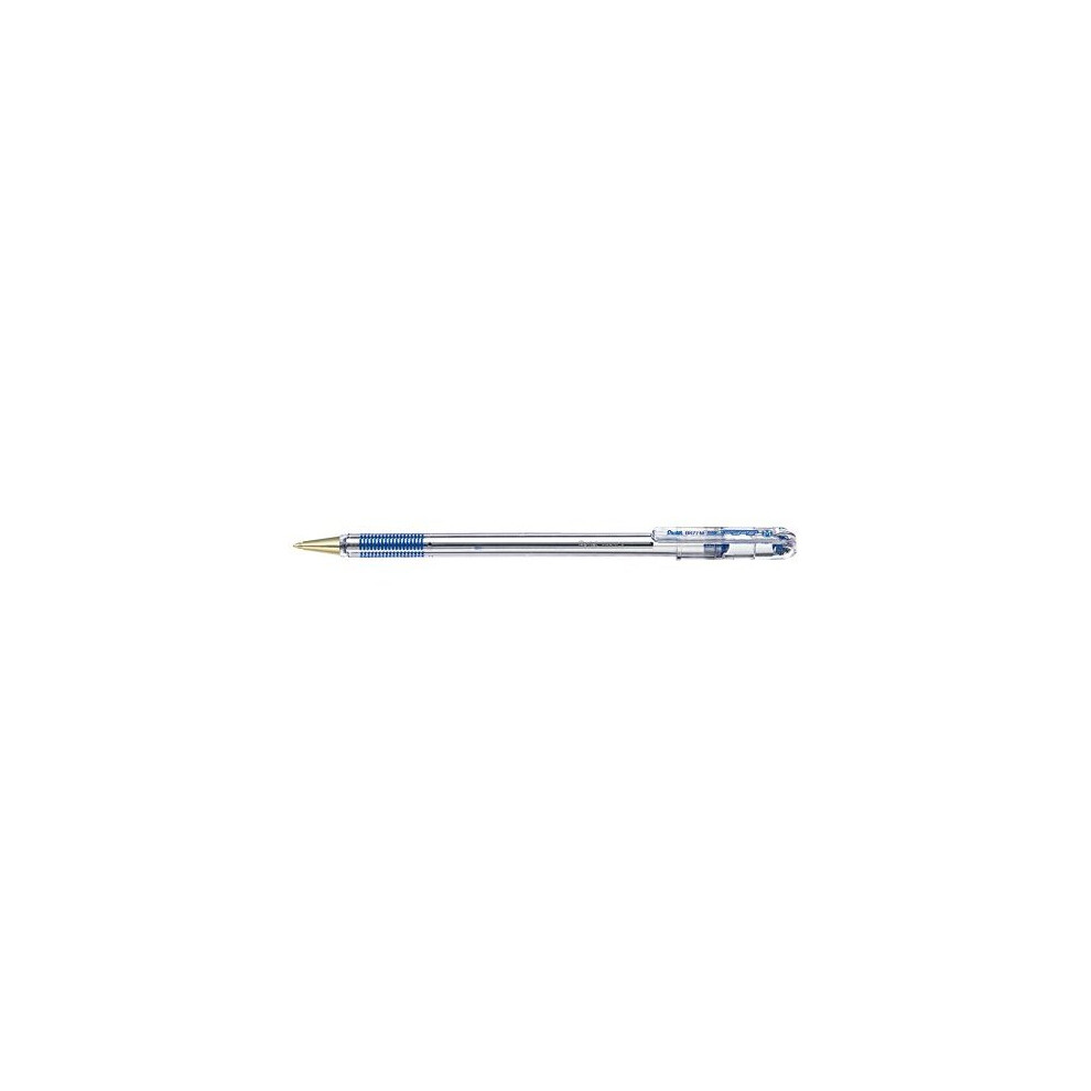 Pentel Superb Ball Pen Medium 1.0Mm Tip 0.5Mm Line Blue Ref Bk77m-C [Pack Of 12]