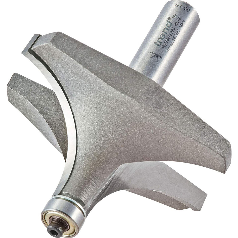 TREND 46/9/50X1/4TC Bearing Guided Round Over Queen Anne, Silver