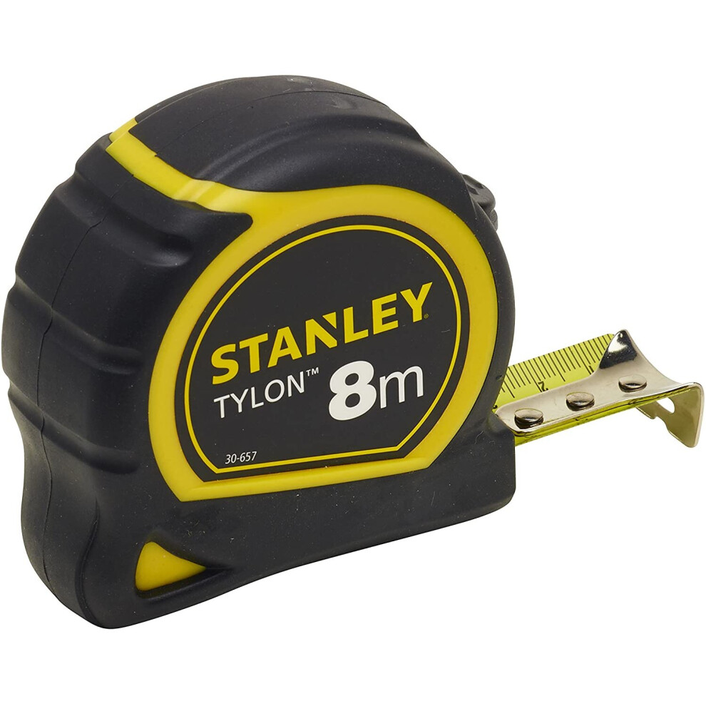 Stanley 0-30-657" Tylon Tape Measure, Black/Yellow, 8 m/25 mm