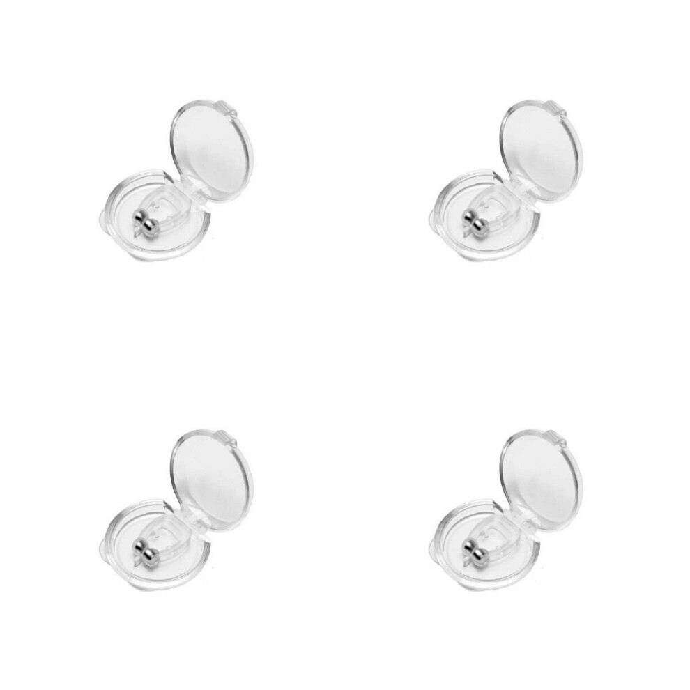 (4Pcs) Silicone Anti Snore Nose Clip Magnetic Stopper Snoring Silent Sleep