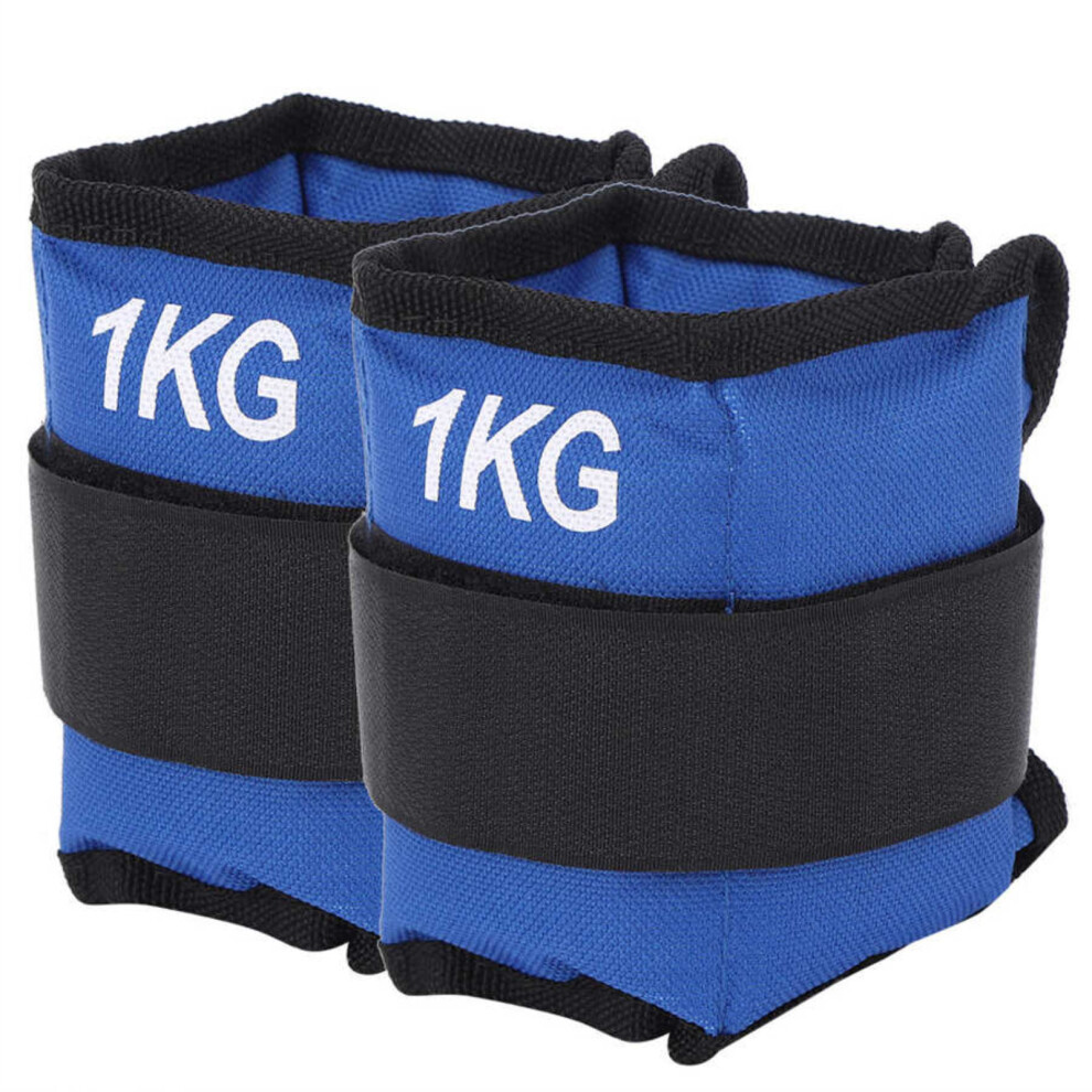 (1kg x 2 = 2kg) Ankle Wrist Leg Weights Straps Running Exercise Fitness Gym Strength Training