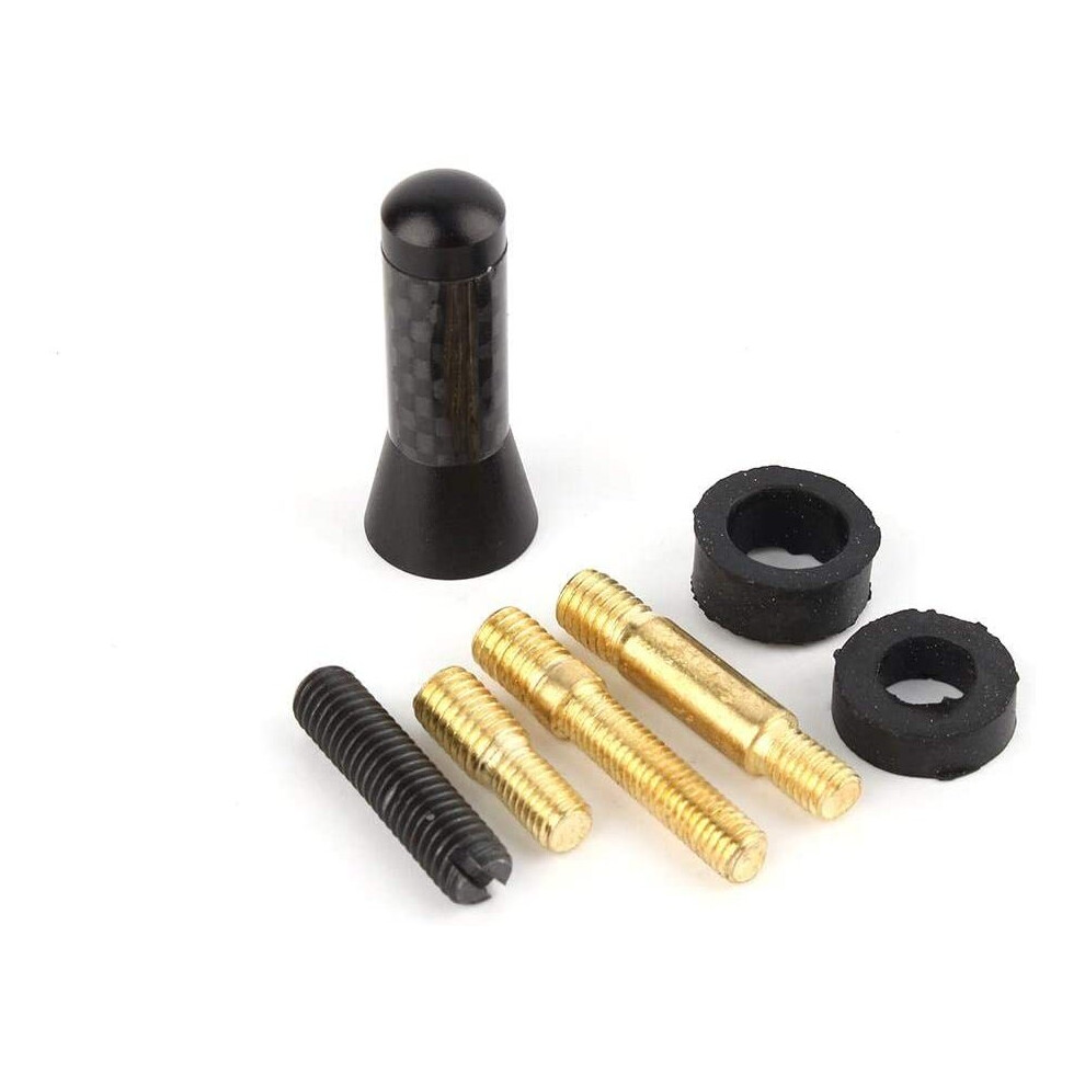 3.5Cm Carbon Fiber Screw Aluminum Vehicle Car Short Decoration Antenna Aerial Universal Replacement 700890403119