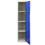 MonsterShop Metal Lockers 4 Doors Steel Flatpack Storage Lockable Gym School Blue – 45cm D 18