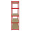 4 x Z-Rax Rot 90cm Lagerregal mit Gratis Gummihammer 10