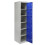 MonsterShop Metal Lockers 6 Doors Steel Flatpack Storage Lockable Gym School Blue – 45cm D 17