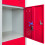 MonsterShop Metal Lockers 4 Doors Steel Flatpack Storage Lockable Gym School Red – 45cm D 13