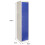 MonsterShop Metal Lockers 4 Doors Steel Flatpack Storage Lockable Gym School Blue – 45cm D 24