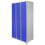 Lockerkast Metaal - Blauw - Driedeurs - Flatpack 6