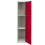 MonsterShop Metal Lockers 3 Doors Steel Flatpack Storage Lockable Gym School Red – 45cm D 15