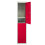 MonsterShop Metal Lockers 2 Doors Steel Staff Storage Lockable Gym School Changing Room Red 13