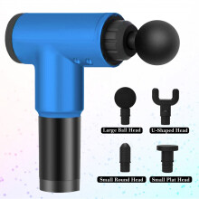 (Blue) Massage Gun Deep Percussion Massager Muscle Vibration Relaxing Therapy Tissue UK