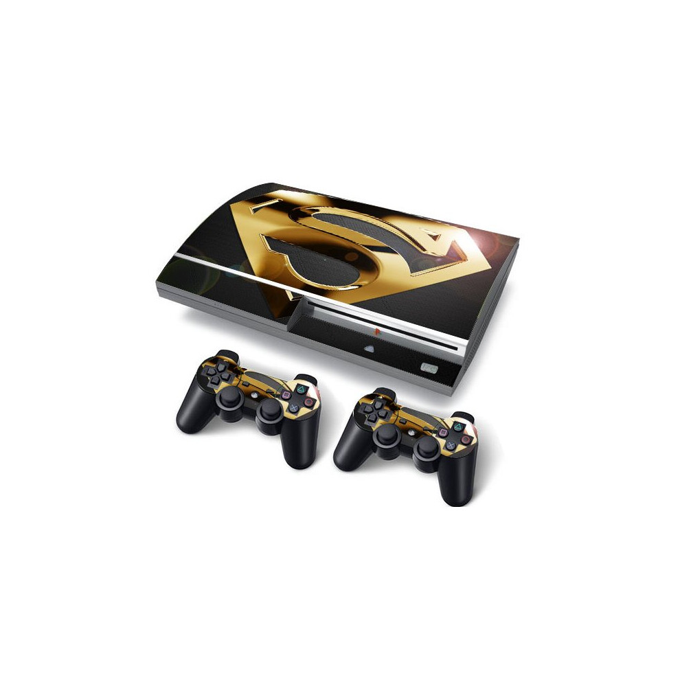 ( Superman) Ps3 Fat Pvc Protective Skin Stickers For Console Gold 5060406870336